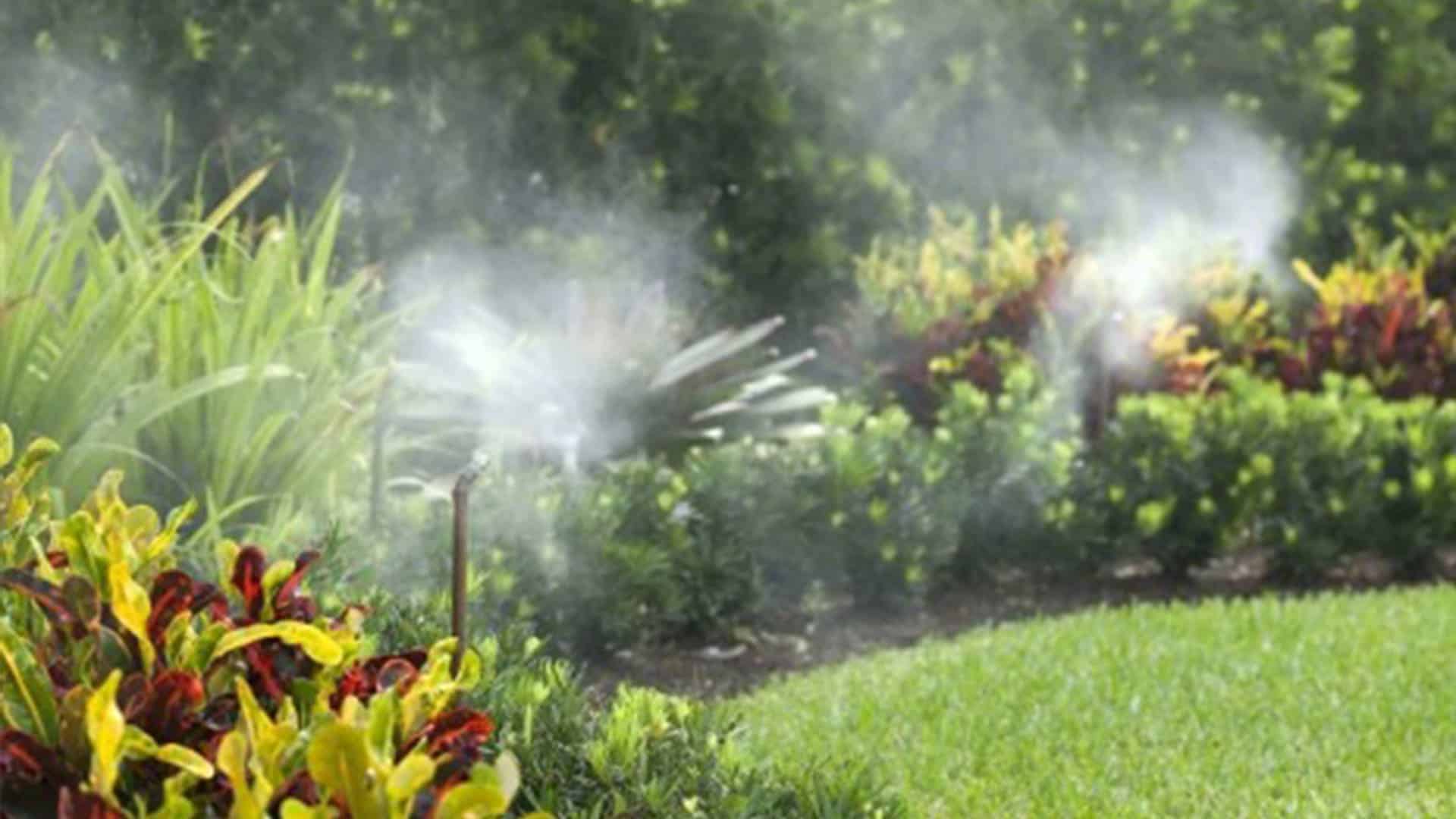Mosquito misting system installed at a home